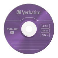 Verbatim 43297 DVD+RW disc 4.7 GB 5 stuk(s) Slimcase Gekleurd - thumbnail