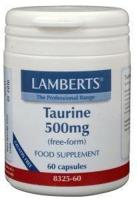 Lamberts Taurine 500mg 60 Vegetarische capsules - thumbnail