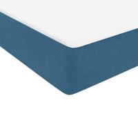 Boxspring met matras fluweel donkerblauw 160x210 cm - thumbnail