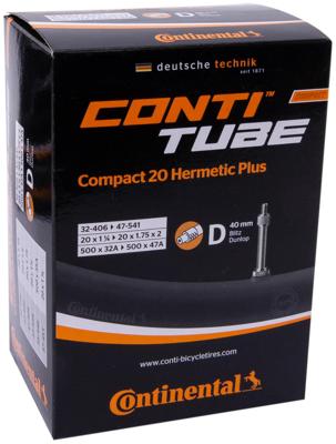 Continental binnenband "compact 20 hermetic plus", versterkt tube conti compact 20 herm.plus dv 40mm