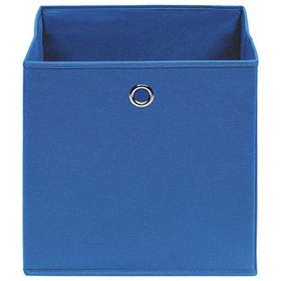 VidaXL Opbergboxen 4 st 28x28x28 cm nonwoven stof blauw VidaXL Opbergboxen 4 st 28x28x28 cm nonwoven stof blauw
