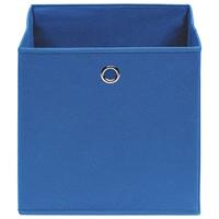 VidaXL Opbergboxen 4 st 28x28x28 cm nonwoven stof blauw - thumbnail
