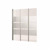 Badwand VM Go Balos Deco 3-delig 130x140 cm Scharnierend Chroom Profiel 5 mm Veiligheidsglas Go by Van Marcke - thumbnail