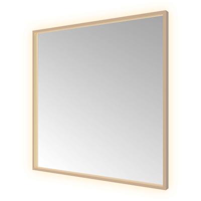 Spiegel Hotbath &MORE 80x80 cm LED-Verlichting Spiegelverwarming Vierkant Geborsteld Koper PVD