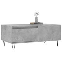 Salontafel 90x50x36,5 cm bewerkt hout betongrijs - thumbnail