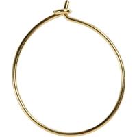 Creativ Company Oorbel, d 20 mm, verguld, 8 stuk/ 1 doos - thumbnail