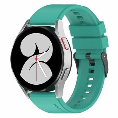 By Qubix - Siliconen gesp bandje - Turquoise - Compatible met Garmin Vivoactive 6 / Vivoactive 5 / Vivoactive 3 - Compatible Garmin bandje - Bandbreedte: 20mm