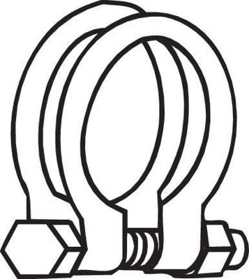 Klemstuk, uitlaatsysteem 250445