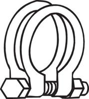 Klemstuk, uitlaatsysteem 250445 - thumbnail