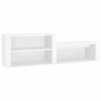 VidaXL Schoenenkast 150x35x45 cm bewerkt hout hoogglans wit - thumbnail