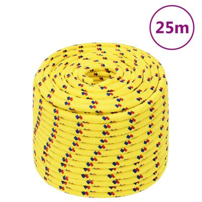 Boottouw 12 mm 25 m polypropyleen geel