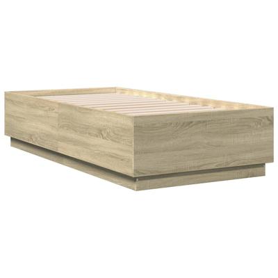 Bedframe bewerkt hout sonoma eikenkleurig 75x190 cm