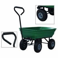 Tuinkiepwagen 300 kg 75L groen - thumbnail