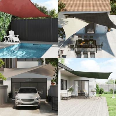 VidaXL Zonnezeil 160 g/m² 2x3,5 m hdpe rood - thumbnail