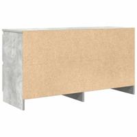 Tv-meubel 100x35x54 cm bewerkt hout betongrijs - thumbnail