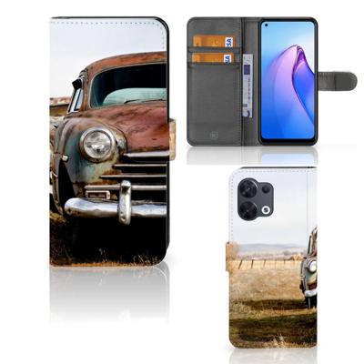 OPPO Reno8 | Telefoonhoesje met foto | Vintage Auto | Portemonnee hoesje