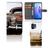 OPPO Reno8 | Telefoonhoesje met foto | Vintage Auto | Portemonnee hoesje - thumbnail