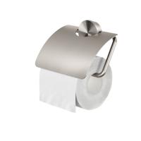 Geesa Opal toiletrolhouder met klep 14x1,9x14,2cm geborsteld RVS - thumbnail
