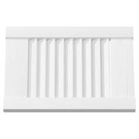 Kastdeuren louvredesign 2 st 39,5x29,5 cm wit - thumbnail