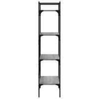 Boekenkast 4-laags 56x31,5x138,5 cm bewerkt hout grijs sonoma - thumbnail