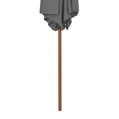 Parasol met houten paal 270 cm antraciet - thumbnail
