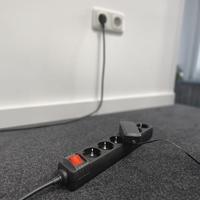 ACT stekkerdoos met lichtgevende schakelaar, 6 sockets, 3 m - thumbnail