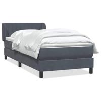 Boxspring met matras fluweel donkergrijs 100x210 cm - thumbnail