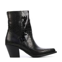 VIA VAI Dames Enkellaarsjes in Leder (Bruin) - thumbnail