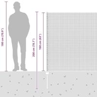 VidaXL Hek met paal zilver 1,6 x 10 m staal - thumbnail