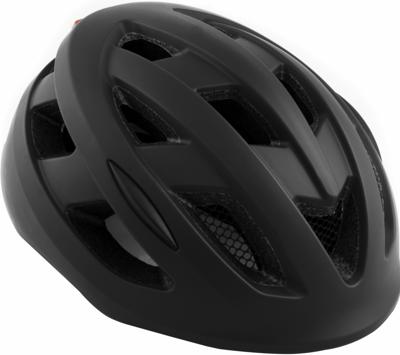 AGU Civick Led L/XL zwarte fietshelm (Kleur: zwart, Maat: L-XL)