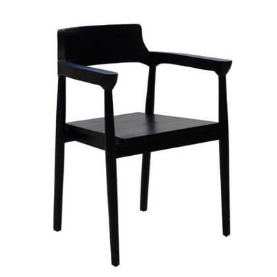 DÉJA Living - Tuinstoel - Zwart Teakhout - Zithoogte 47cm - Hazel