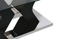 Hoofdtafel DKD Home Decor Hout 120 x 60 x 45 cm Gehard glas Hout MDF - thumbnail