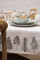 Clayre & Eef Pannenlap 20x20 cm Beige Groen Katoen Vierkant - thumbnail