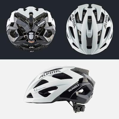 Olympic Sportswear Alpina sports tour helm valparola 51-56 wit/zwart - thumbnail