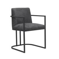 Tower Living Eetkamerstoel 'Archi' Met armleuning, kleur Graphite - thumbnail