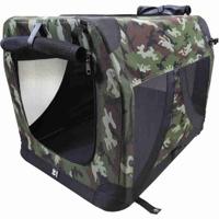 Transportbox - M PETS - COMFORTKRAT L - Camouflage - Opvouwbaar - Metalen frame - Ventilatieroosters - thumbnail