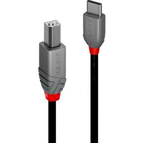 LINDY 36940 USB-kabel USB 2.0 USB-C stekker, USB-B stekker 0.50 m Zwart LINDY 36940 USB-kabel USB 2.0 USB-C stekker, USB-B stekker 0.50 m Zwart