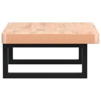 Badkamer wandschap staal en massief beukenhout - thumbnail