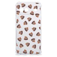 Doorzichtige Silicone Hoesje voor Google Pixel 8A Poep Emojis - thumbnail