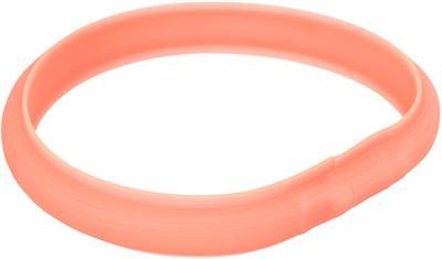 TRIXIE FLASH LICHTBAND USB SILICONE KORAAL L-XL 70 CM 3 MM 2 ST