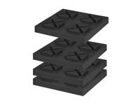 Calima 46057 Compensatie wig, Trapwig 2500 kg PP 24 cm x 24 cm x 25 mm - thumbnail