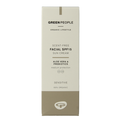 Green People Suncream face scent free SPF15 50 Milliliter