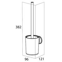 Toiletborstel Met Houder Tiger Tune Mat Zwart - thumbnail