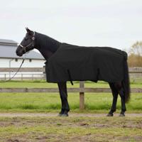 VidaXL Paardendeken zwart polyester - thumbnail