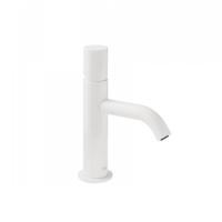 Wastafelmengkraan Tres Study Exclusive 19,5 cm 1-Knop Rond Mat Wit - thumbnail