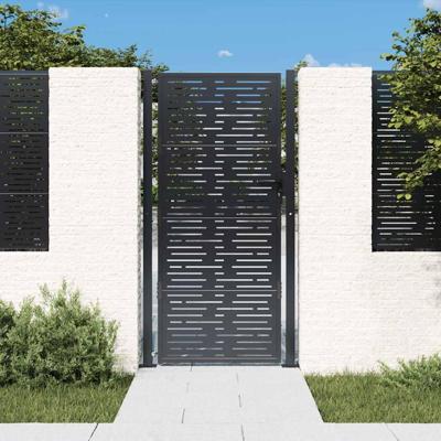 Poort 100x200 cm met vierkant staal antracietkleurig