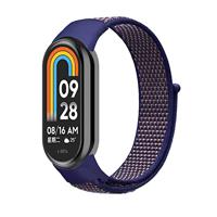 By Qubix - Sport loop nylon bandje - Donkerblauw gemêleerd - Compatible met Xiaomi Smart Band 8 & 9 - Compatible Xiaomi bandje - thumbnail
