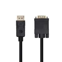 AISENS A125-0365 DisplayPort naar VGA-converterkabel, DP-stekker naar VGA, zwart, 2 m - thumbnail