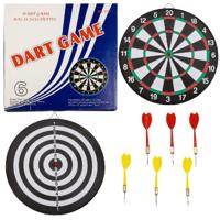 Dartbord 37.5 cm met 6 Darts - thumbnail