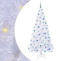 Kunstkerstboom met 300 LED Wit 210 cm PVC en staal - thumbnail